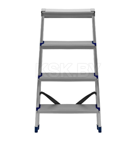 Лестница-стремянка двусторонняя алюминиевая (4 ступени) Сибртех 97924 (97924) 