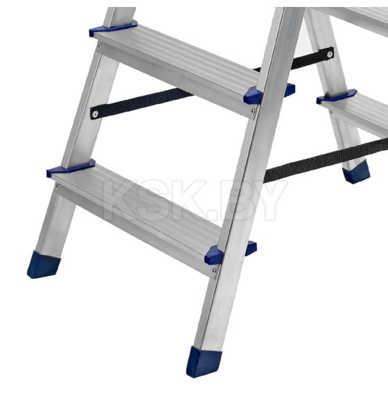 Лестница-стремянка двусторонняя алюминиевая (4 ступени) Сибртех 97924 (97924) 