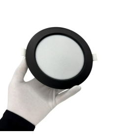 Светильник светодиодный ультратонкий 9W 4000K круг черный Fit TruEnergy