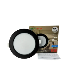 Светильник светодиодный ультратонкий 9W 4000K круг черный Fit TruEnergy