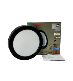 Светильник накладной светодиодный 20W 4000K (10117) круг черный TruEnergy