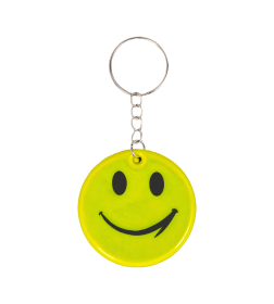 Брелок для ключей на кольце светоотражающий «Смайлик», пластик, 5.5×5 см, МИКС  1378461