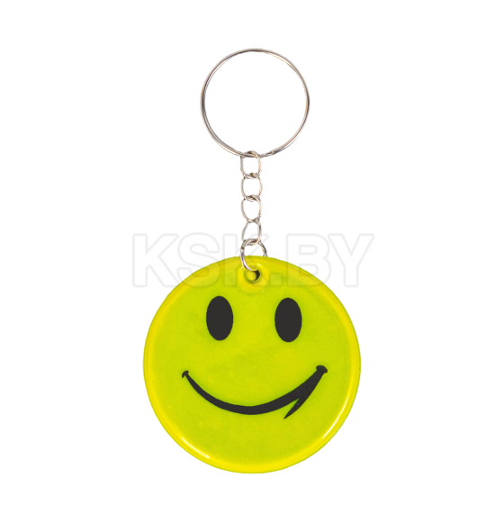 Брелок для ключей на кольце светоотражающий «Смайлик», пластик, 5.5×5 см, МИКС  1378461 (1378461) 