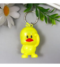 Фонарик-брелок для ключей на кольце «Цыплёнок», мигает, 5.5×3×2.8 см, МИКС  6991157            