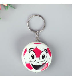 Фонарик-брелок для ключей на кольце «Футбольный мяч смайл», 4×4×1 см, МИКС  2973800            