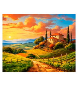 Алмаз. мозаика (клас.) 40х50 см, с подр.,с частичн. заполн. (30цв) Итальянские закаты арт. НД-0595