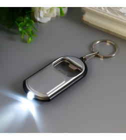 Фонарик брелок для ключей на кольце «Помощник», с открывашкой, МИКС  267582