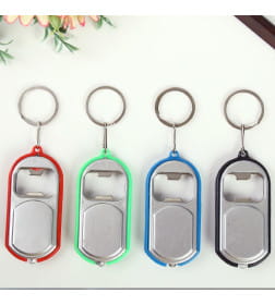 Фонарик брелок для ключей на кольце «Помощник», с открывашкой, МИКС  267582