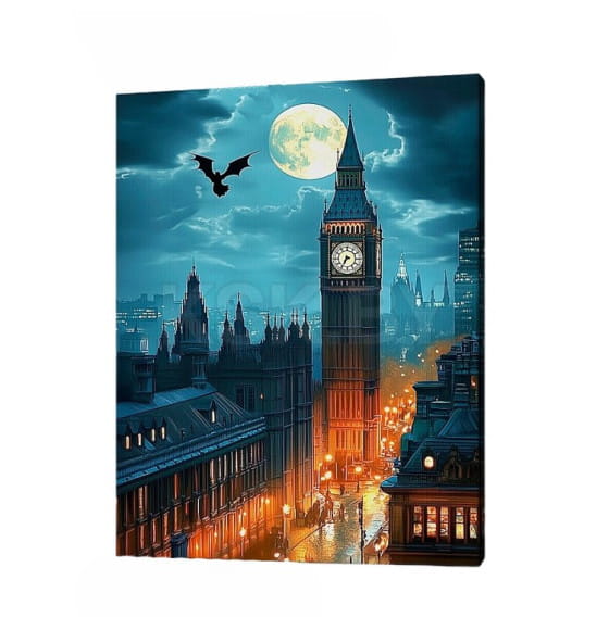 Холст с красками 40x50 см по номерам (30 цв.) Загадочный Лондон арт. ХК-3914 (ХК-3914) 