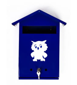 Ящик почтовый с замком, вертикальный, «Филин», синий 10953802