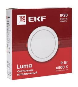 Светильник встраиваемый светодиодный ДВО 1006 9Вт 6500K IP20 EKF Basic