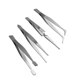 Набор пинцетов нержавеющих 4пр. VERTEXTOOLS 