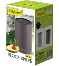 Подставка для ножей универсальная 18 см MR-1438-A (коричневый) Maestro