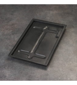 Поднос для чайной церемонии, чабань, 43х28.5х5 см, японский дуб, черный 10137916