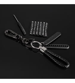 Брелок для ключей TORSO, петля с номером телефона, карабин, чёрный 5364733