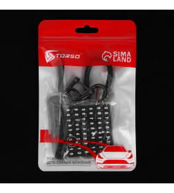 Брелок для ключей TORSO, петля с номером телефона, карабин, чёрный 5364733