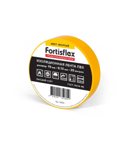 Изолента ПВХ 19х0.13x20 желтая Fortisflex