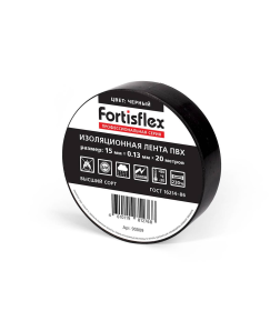 Изолента ПВХ 15х0.13x20 черная Fortisflex