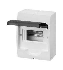 Корпус пластиковый навесной ЩРН-П-6 модулей белый, дымчатая дверца, без шин, IP41 SQ0901-0071 TDM