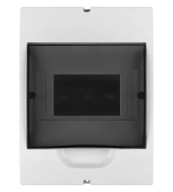 Корпус пластиковый навесной ЩРН-П-6 модулей белый, дымчатая дверца, без шин, IP41 SQ0901-0071 TDM