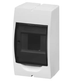 Корпус пластиковый навесной ЩРН-П-4 модуля белый, дымчатая дверца, без шин, IP41 SQ0901-0070 TDM