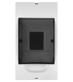 Корпус пластиковый навесной ЩРН-П-4 модуля белый, дымчатая дверца, без шин, IP41 SQ0901-0070 TDM