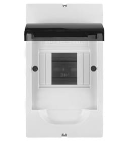 Корпус пластиковый навесной ЩРН-П-4 модуля белый, дымчатая дверца, без шин, IP41 SQ0901-0070 TDM