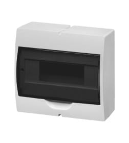 Корпус пластиковый навесной ЩРН-П-10 модулей белый, дымчатая дверца, без шин, IP41 SQ0901-0073 TDM