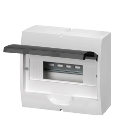 Корпус пластиковый навесной ЩРН-П-10 модулей белый, дымчатая дверца, без шин, IP41 SQ0901-0073 TDM