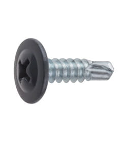 Саморез 4.2х19 мм с п/ш, цинк, со сверлом, RAL 7024 (150 шт в пласт. конт.) STARFIX (цвет графитово-серый)