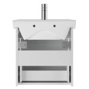 Тумба подвесная Айсберг Амур 50 под умывальник Томь (Push to open) 