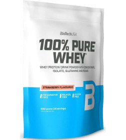 Протеин 100% Pure Whey BiotechUSA, 1000г, клубника