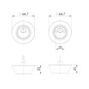 Замок врезной Ajax DK.001 ET SN матовый никель  (57317) 