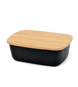 Хлебница бамбуковой крышкой MR-1776-BLAK Maestro