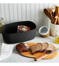 Хлебница бамбуковой крышкой MR-1776-BLAK Maestro