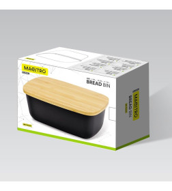 Хлебница бамбуковой крышкой MR-1776-BLAK Maestro
