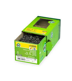 Саморез по ГК 3.5х25 крупный шаг (к дереву), фосфат, ЕКТ (упак/1.000шт)