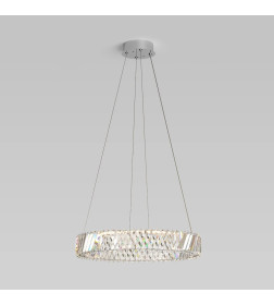 Люстра светодиодная хрустальная 101004 LED никель хрусталь Strotskis