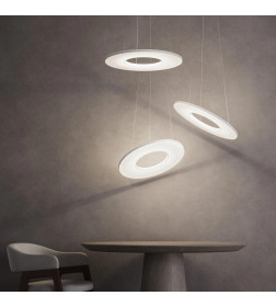 Светильник подвесной светодиодный с абажуром из ткани 101001 LED белый