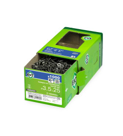 Саморез по ГК 3.5х25 частый шаг (к металлу), фосфат, ЕКТ (упак/1.000шт)