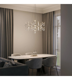 Светильник подвесной светодиодный с фигурным хрусталем 443/1