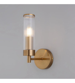 Светильник настенный со стеклянным плафоном 60166/1 латунь