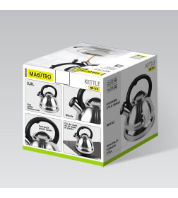 Чайник 3л со свистком, нержавеющая сталь MR-1313 Maestro