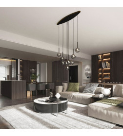 Светильник подвесной со стеклянными плафонами 6148 Estera