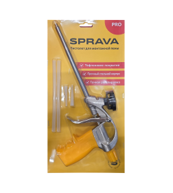 Пистолет для монтажной пены тефлоновый клапан SPRAVA 300мм.