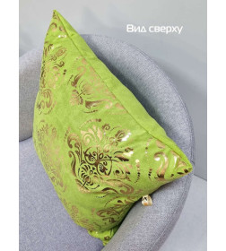 Подушка декоративная MATEX LUXURY ОБОИ Размер: 45x45 Цвет: фисташковый, золотой Артикул: 68-815