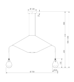 Люстра умная подвесная со стеклянными плафонами 201002/12