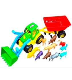 Трактор с животными арт. ТВ-158-2