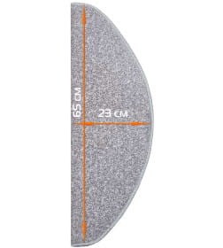 Коврик на ступеньки MATEX MY STEP. КОМПЛЕКТ 5 ШТ.. Размер: 23x65 Цвет: серый меланж. Состав: полипропилен 100%. Артикул: 53-736