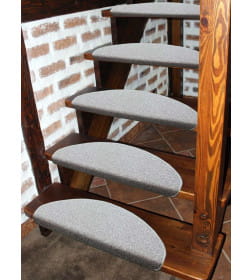 Коврик на ступеньки MATEX MY STEP. КОМПЛЕКТ 5 ШТ.. Размер: 23x65 Цвет: серый меланж. Состав: полипропилен 100%. Артикул: 53-736